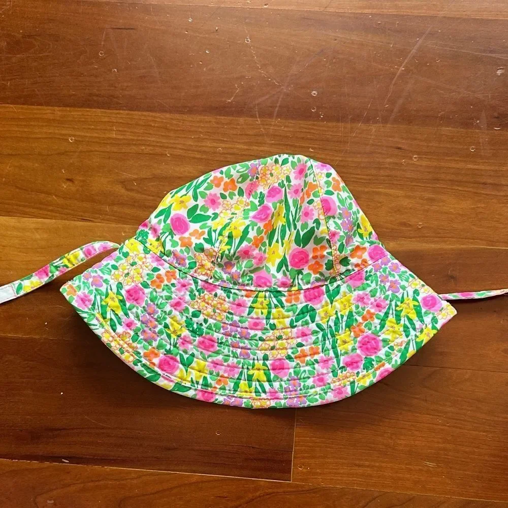 Cat & Jack Kids Floral Hat - Pink, Yellow, Green